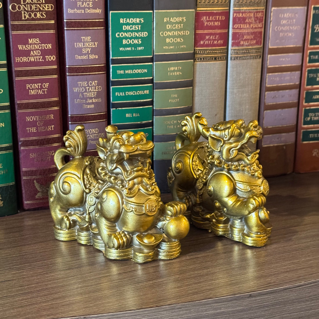 Brass Metal Protectors Pi Yao Pair 11cm Default Title - Feng Shui Charms - Royal Dragon Decor Philippines