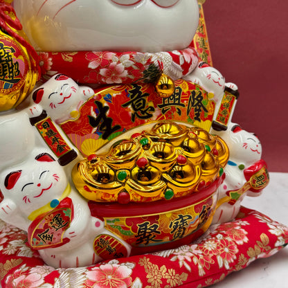 Emperor Lucky Cat with Bountiful Harvest 38cm Default Title - Feng Shui Charms - Royal Dragon Decor Philippines