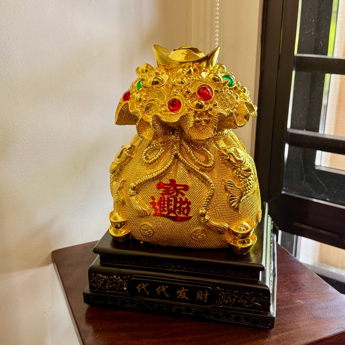 Bring Home The Gold Money Bag 29cm Default Title - Feng Shui Charms - Royal Dragon Decor Philippines