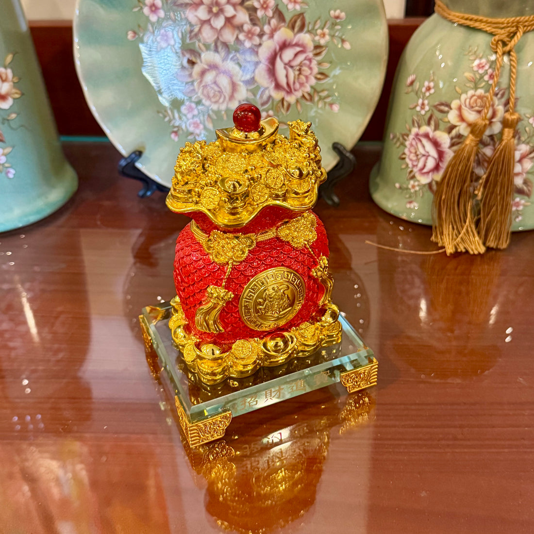 Lucky in Red Money Bag 14cm Default Title - Feng Shui Charms - Royal Dragon Decor Philippines