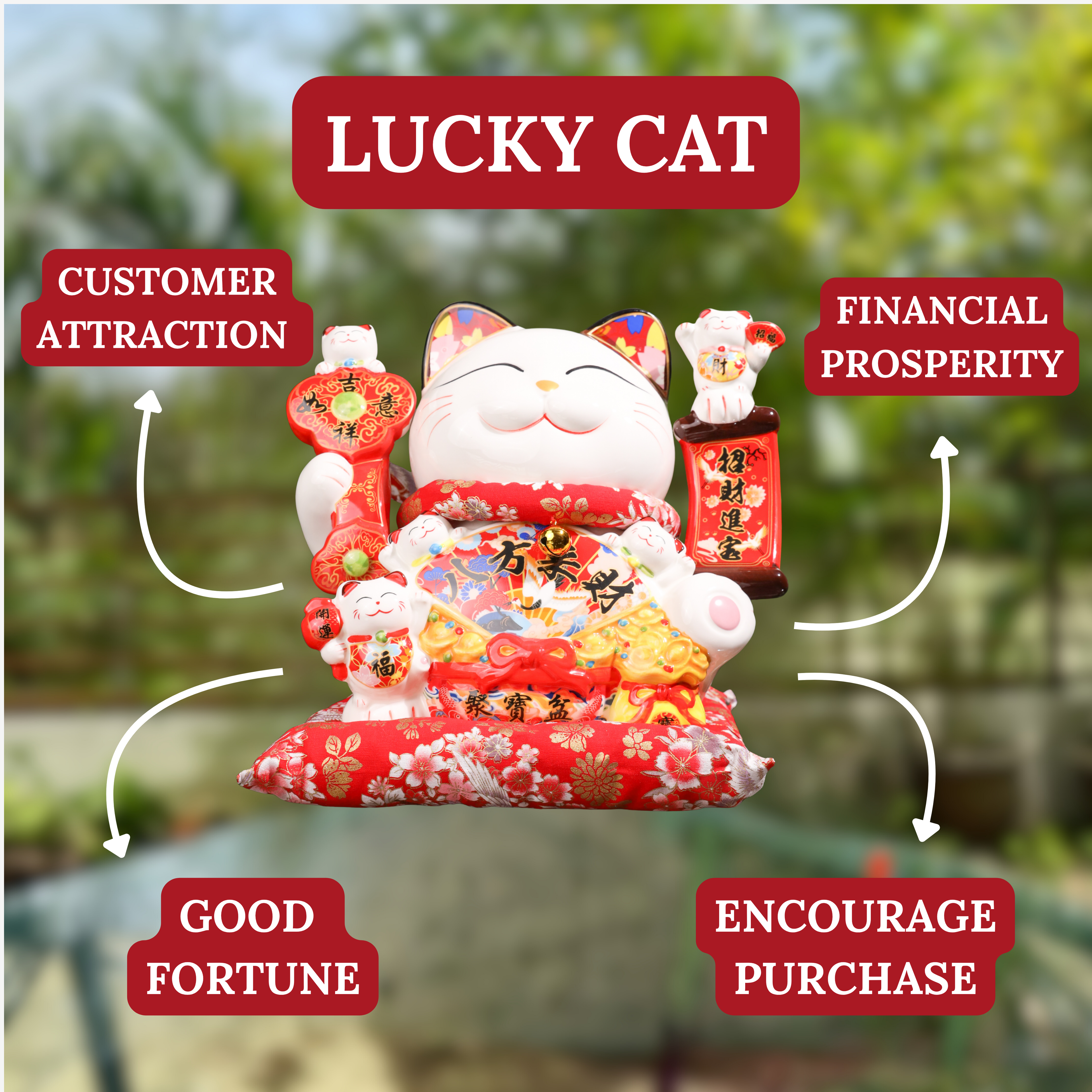 Grand Fortune Lucky Cat of Wealth 33cm