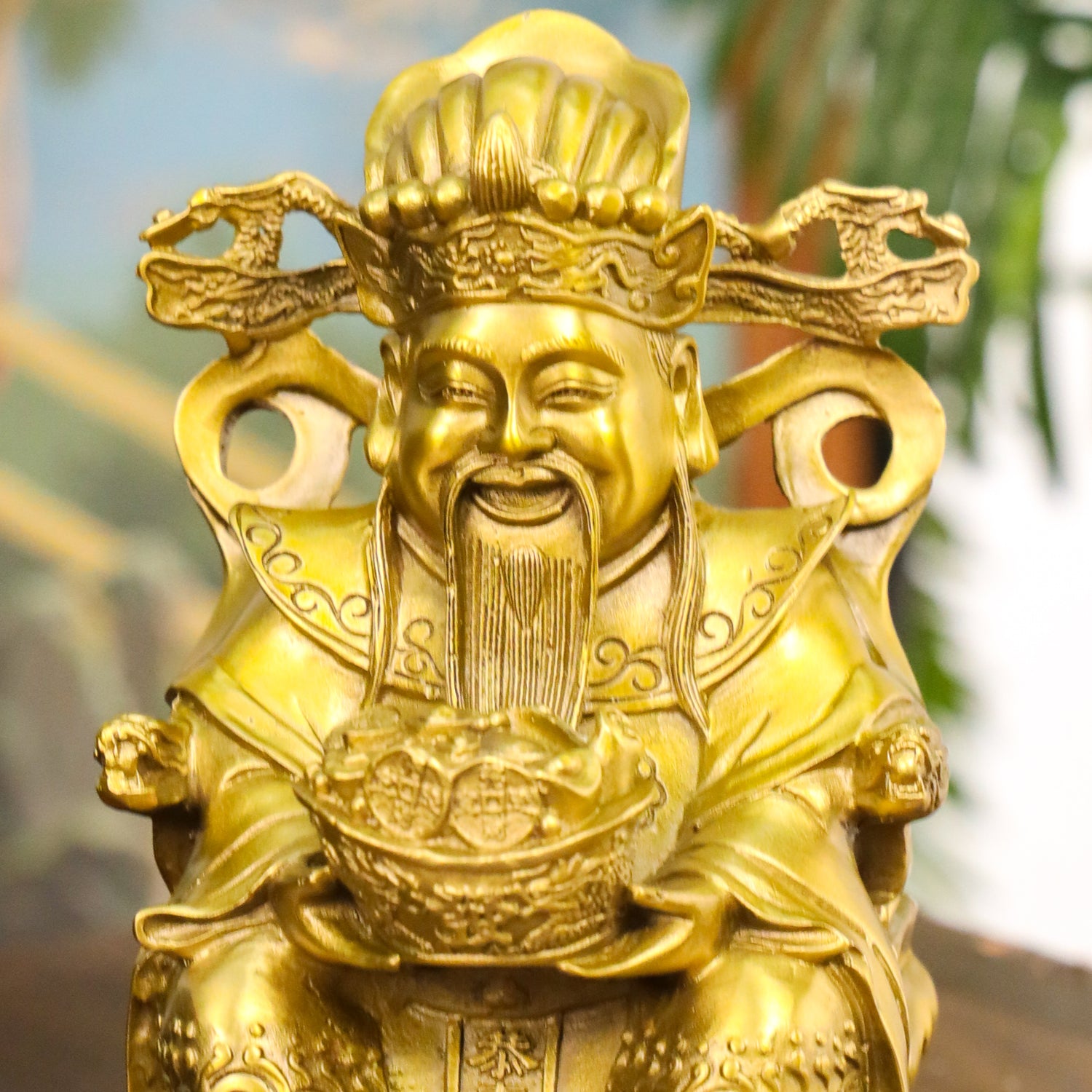 Brass Cai Shen the God of Wealth 21cm