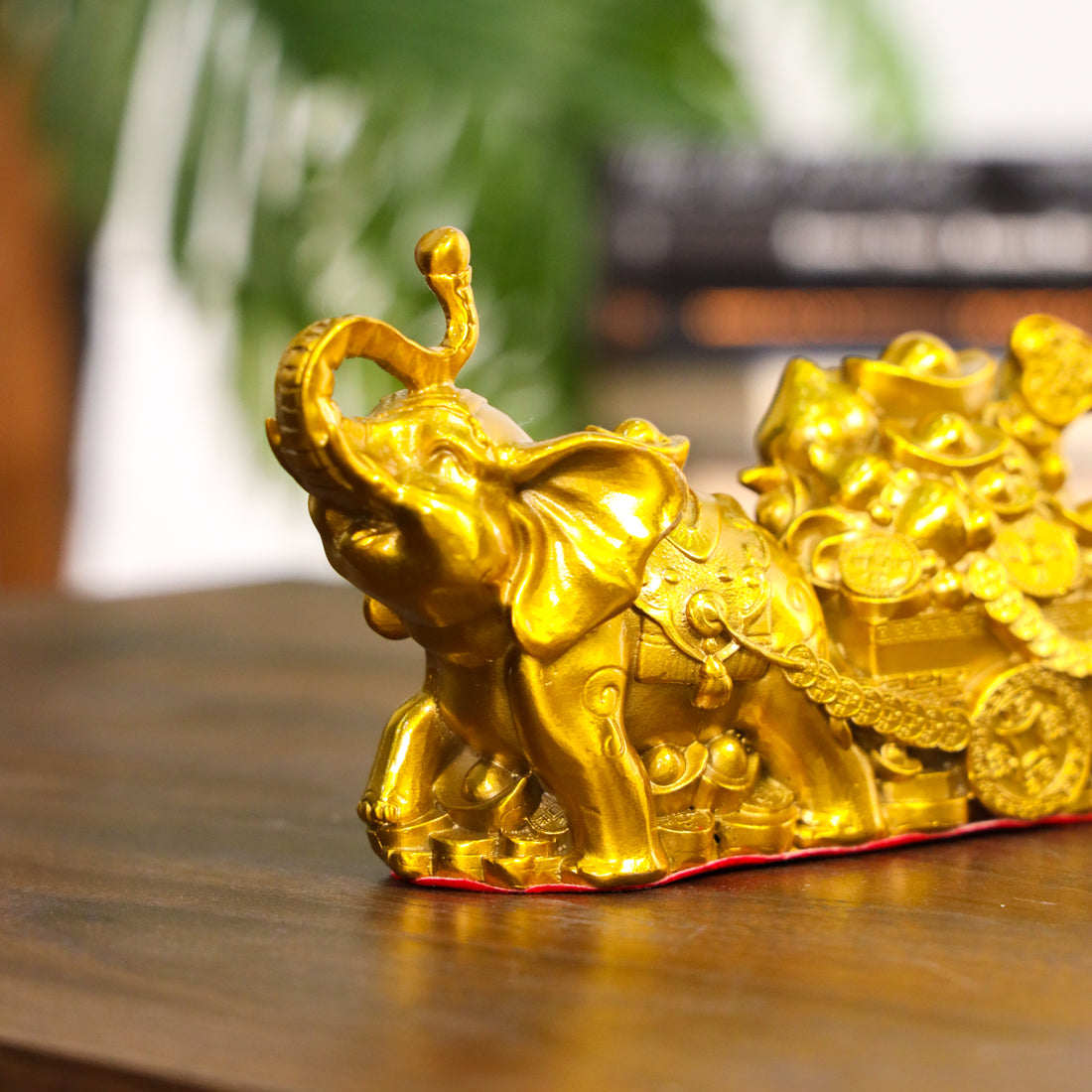 Powerful Elephant with Carriage of Fortune 17cm