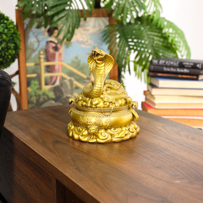 Brass Serpent of Sharp Success Snake 20cm