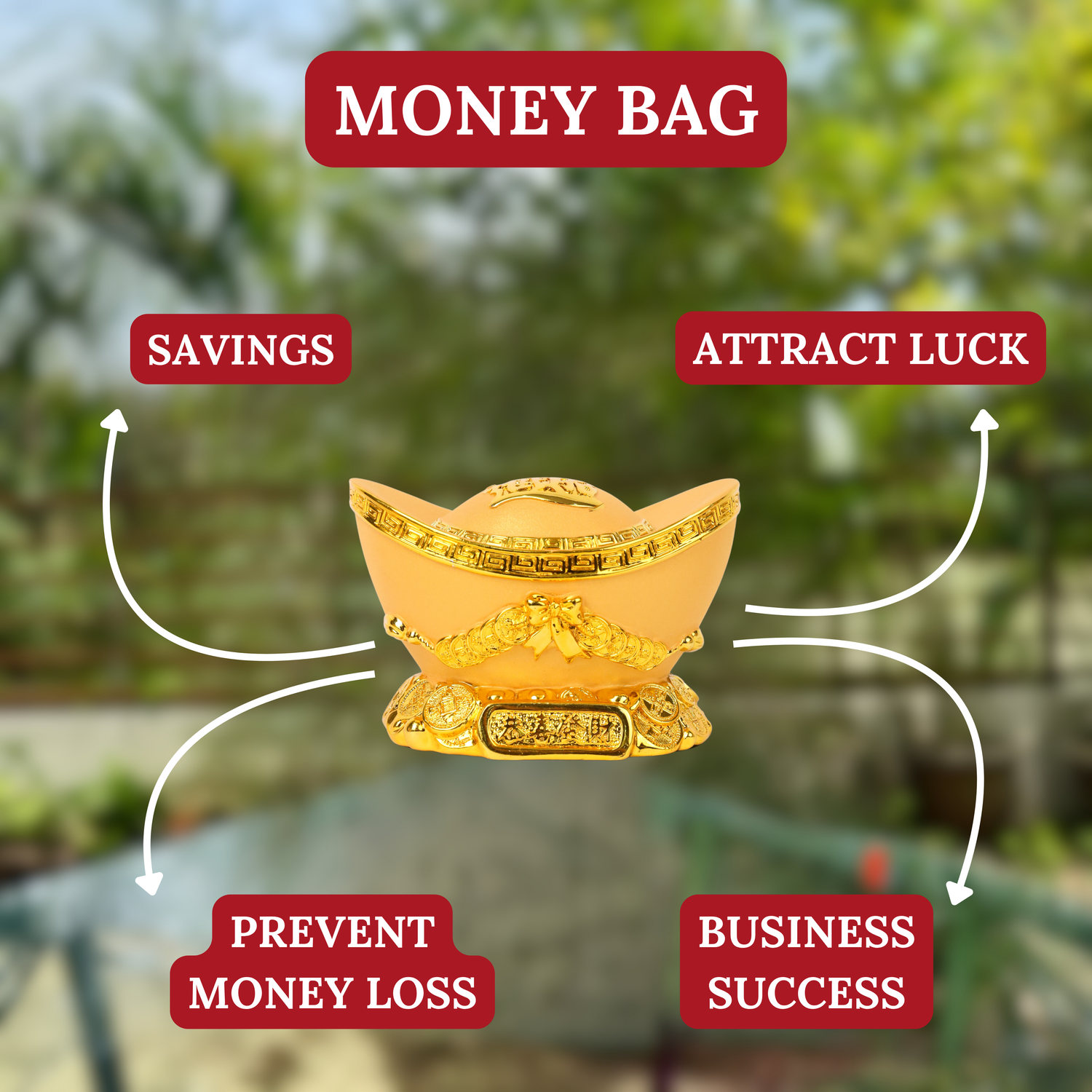 Classic Gold Ingot of Financial Security 15cm