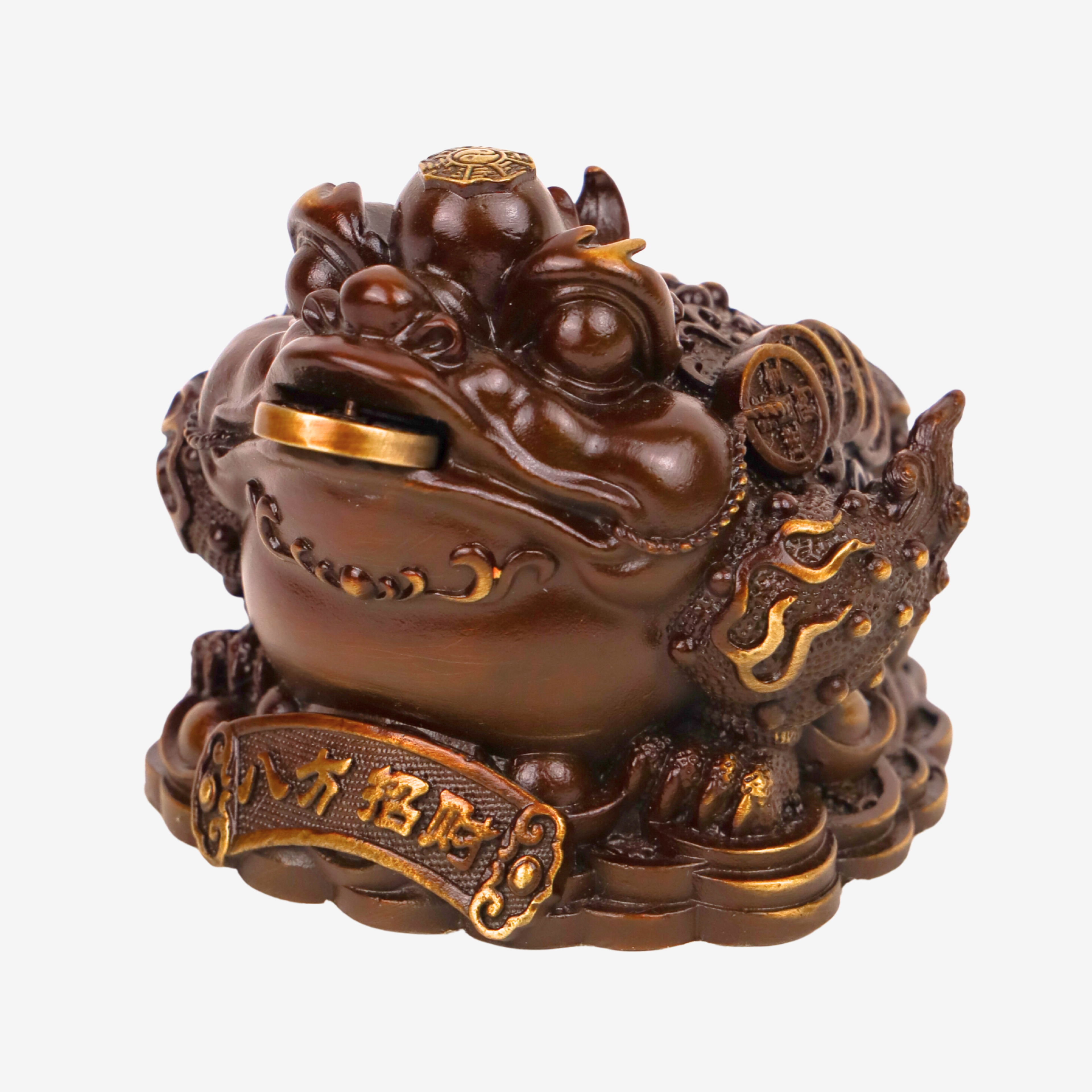 Wealth of the Earth - Brass Money Frog 11cm