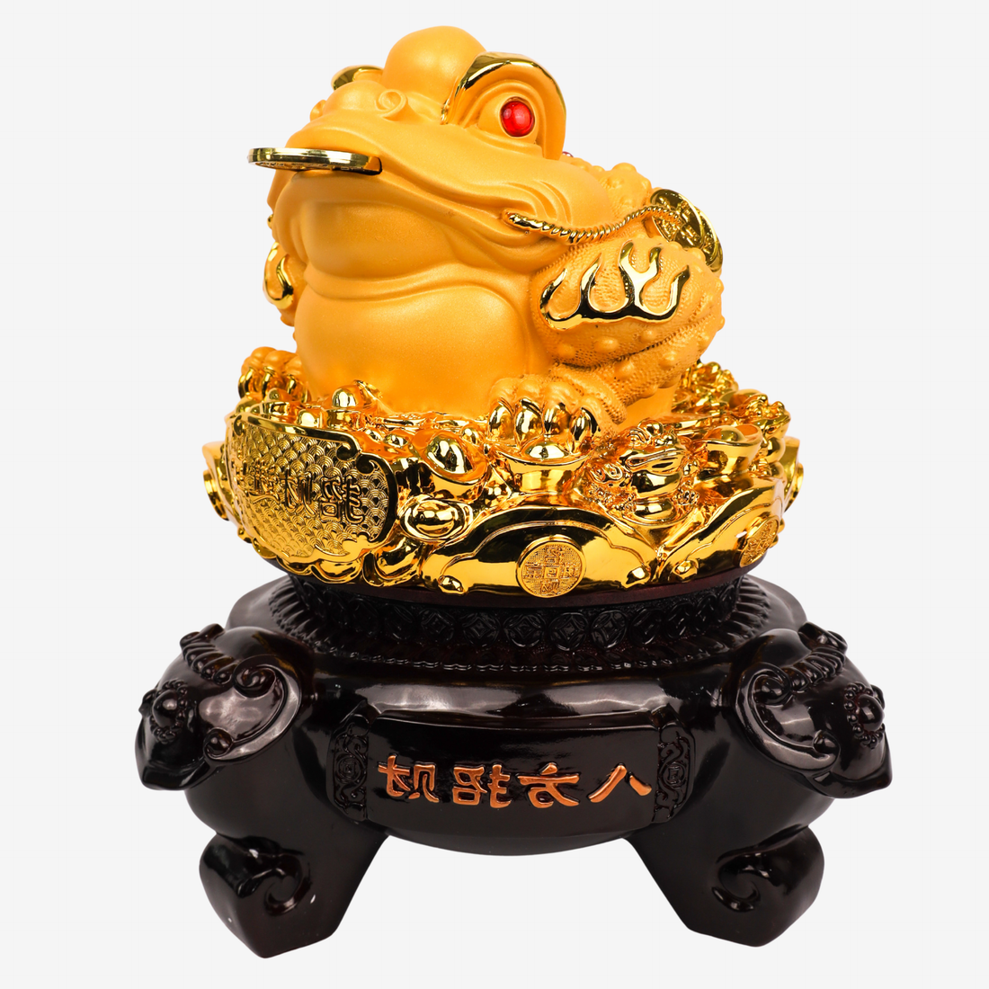 Throne of Fortune Gold Money Frog 40cm