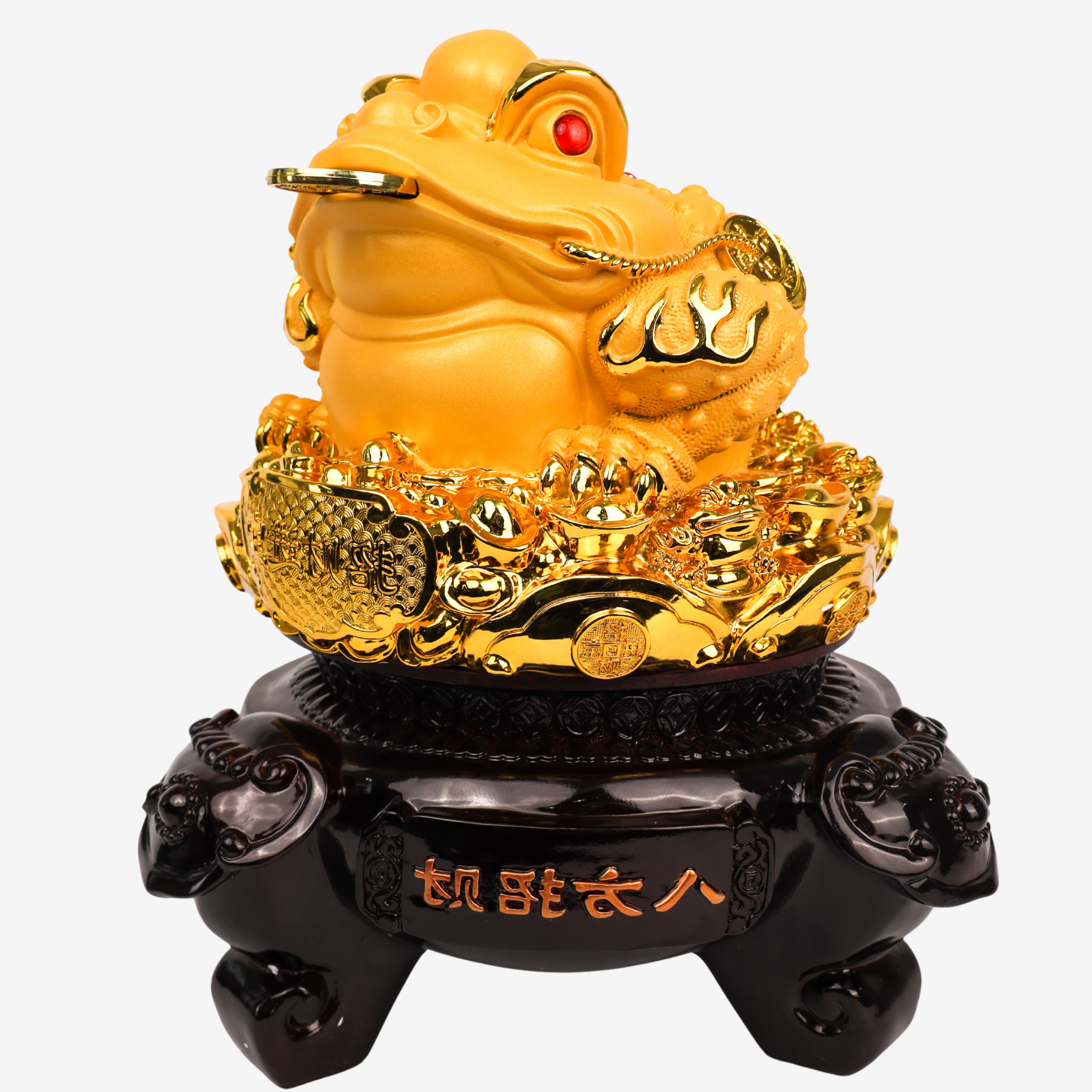 Throne of Fortune Gold Money Frog 40cm