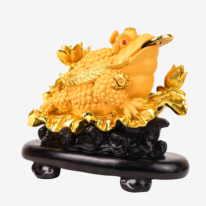 Display of Wealth Golden Money Frog 33cm