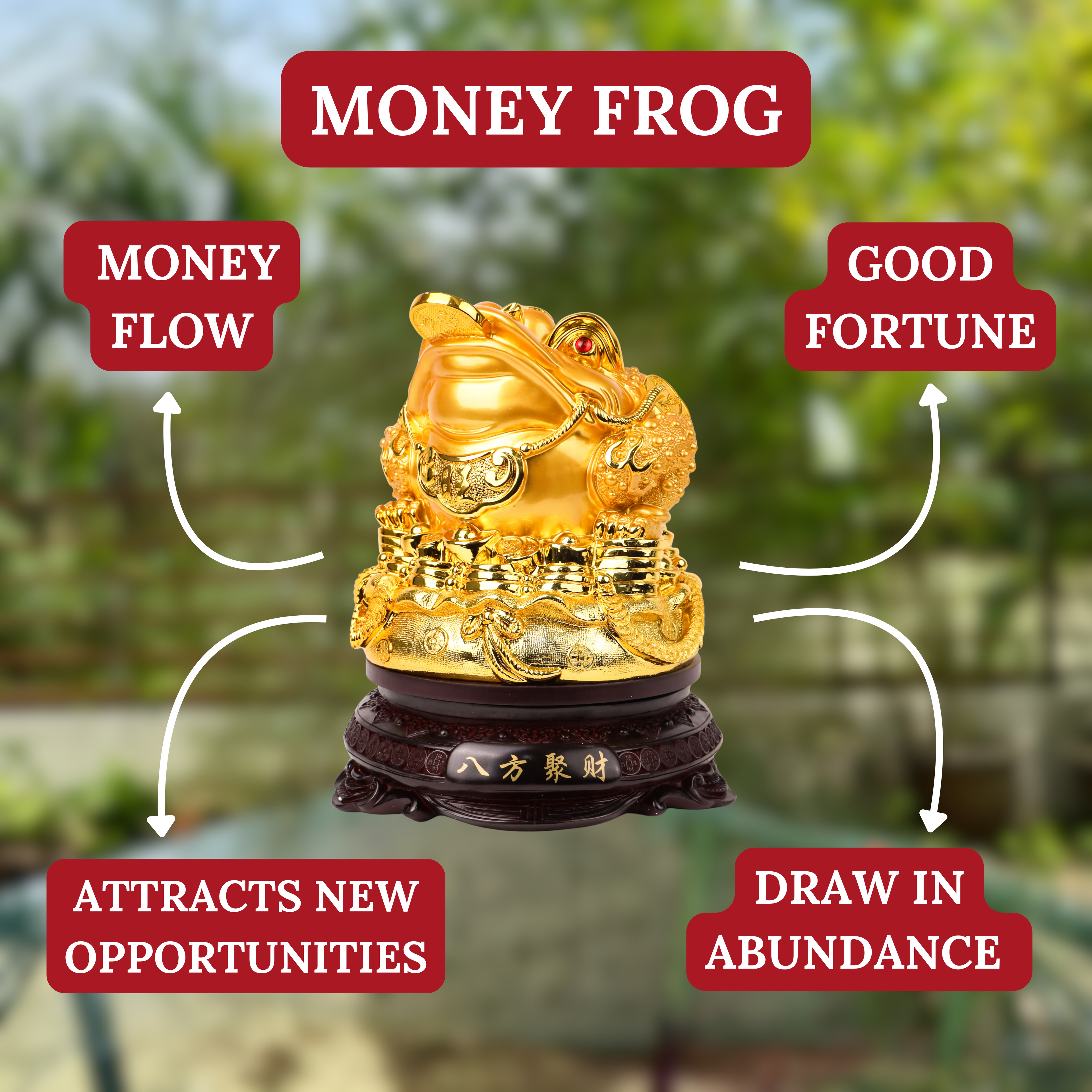 Endless Flow of Money Rotating Frog 37cm