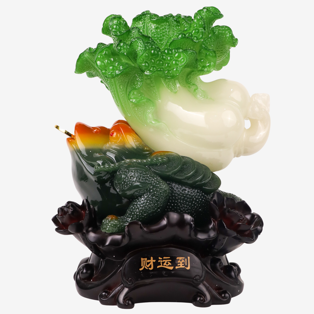 Carry Home Harvest Money Frog &amp; Cabbage 46cm