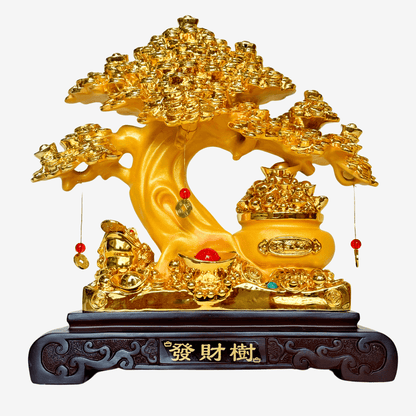 Large Lucky Money Tree of Gold Abundance 34cm - Feng Shui Chinese Lucky Items - Royal Dragon Decor