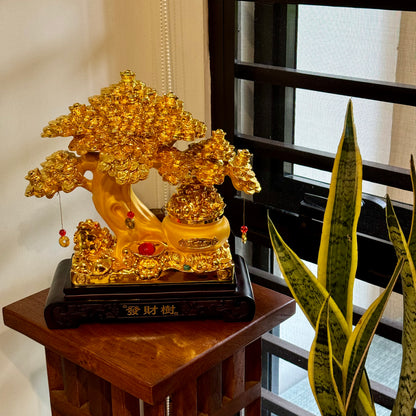 Large Lucky Money Tree of Gold Abundance 34cm - Feng Shui Chinese Lucky Items - Royal Dragon Decor