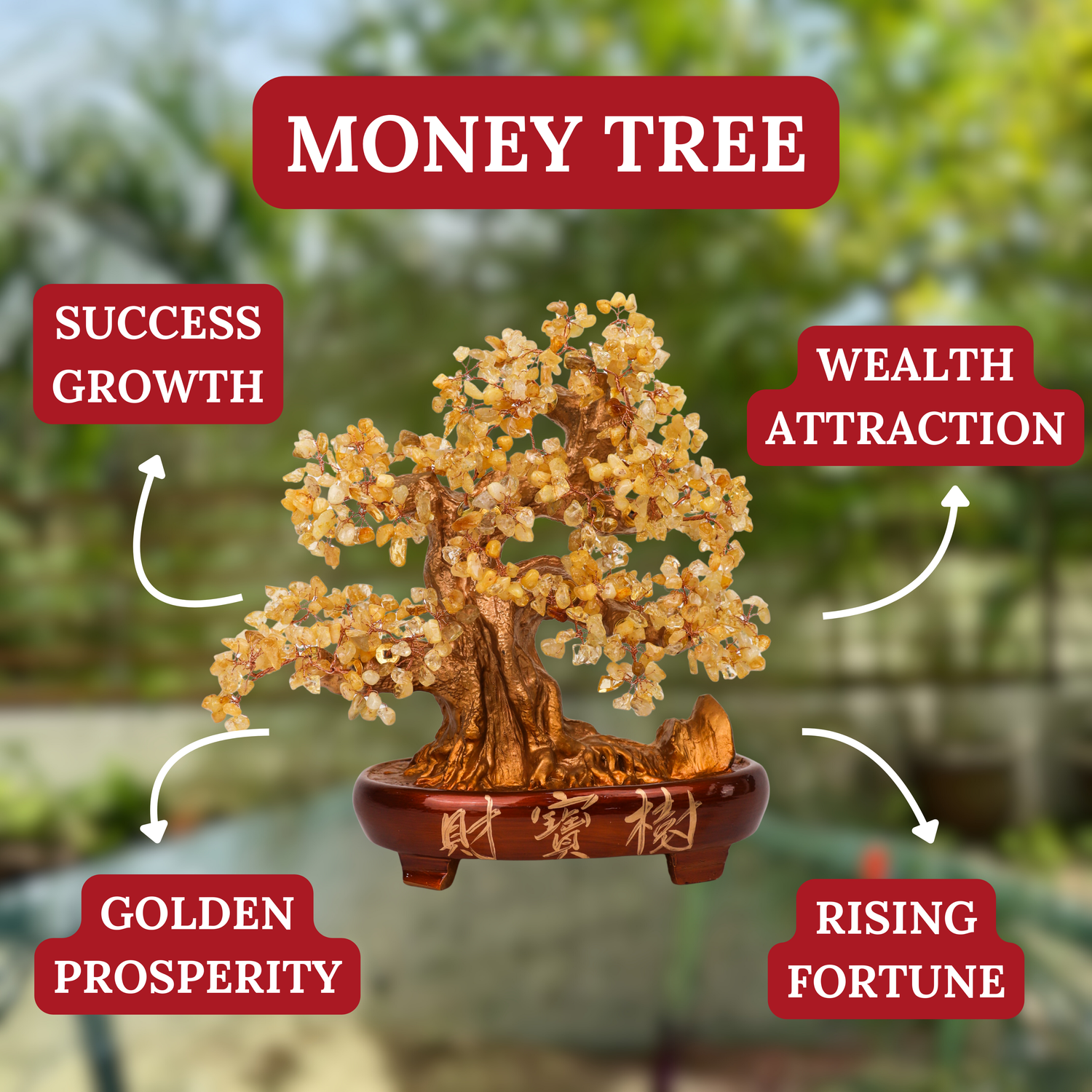 Gold and Citrine Tree of Rising Fortune 37cm