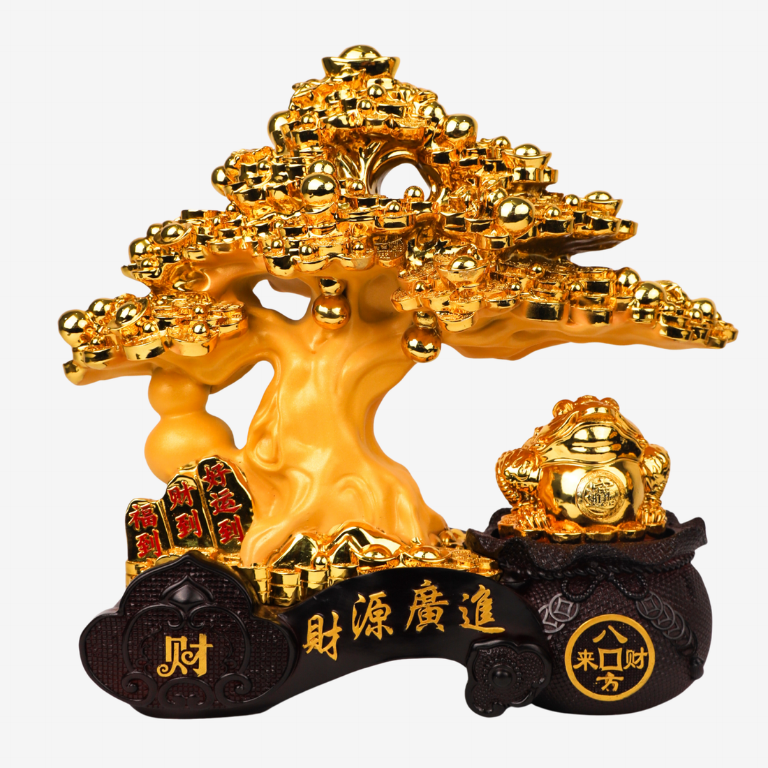 Money-Multiplying Golden Tree with Frog 37cm