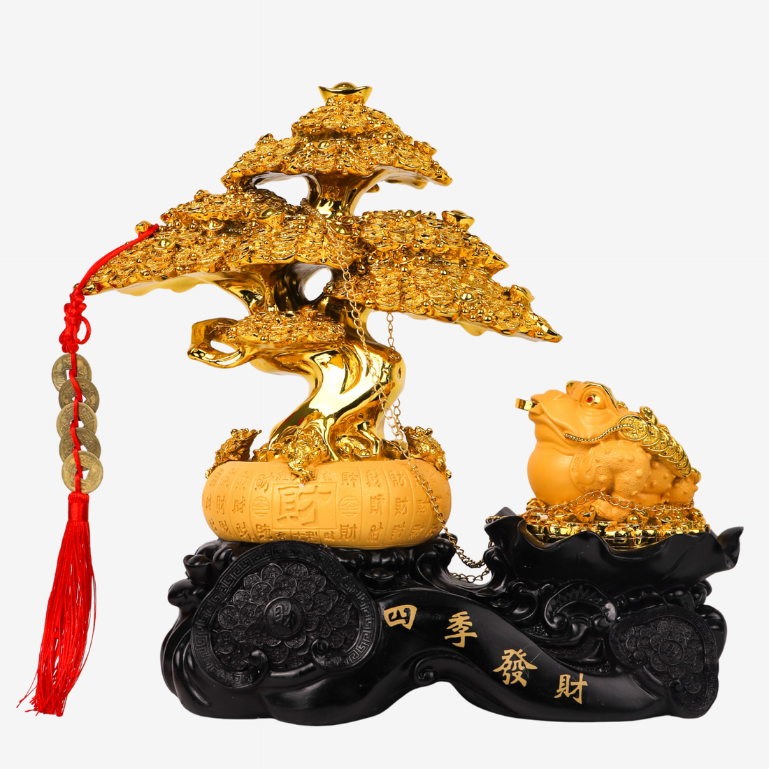Money Tree and Frog of Expanding Wealth 33cm