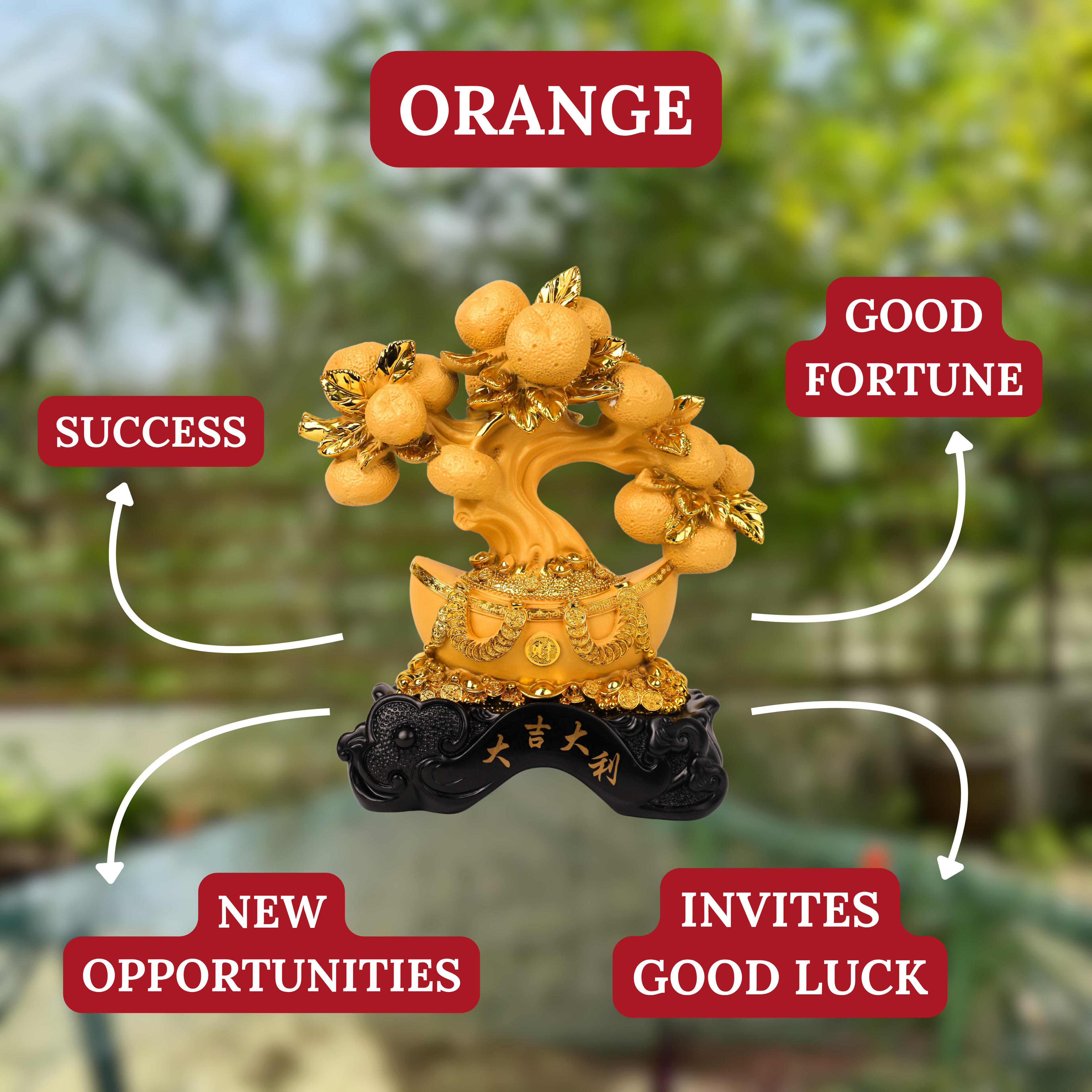 Orange Tree of Opportunity and Good Fortune 29cm