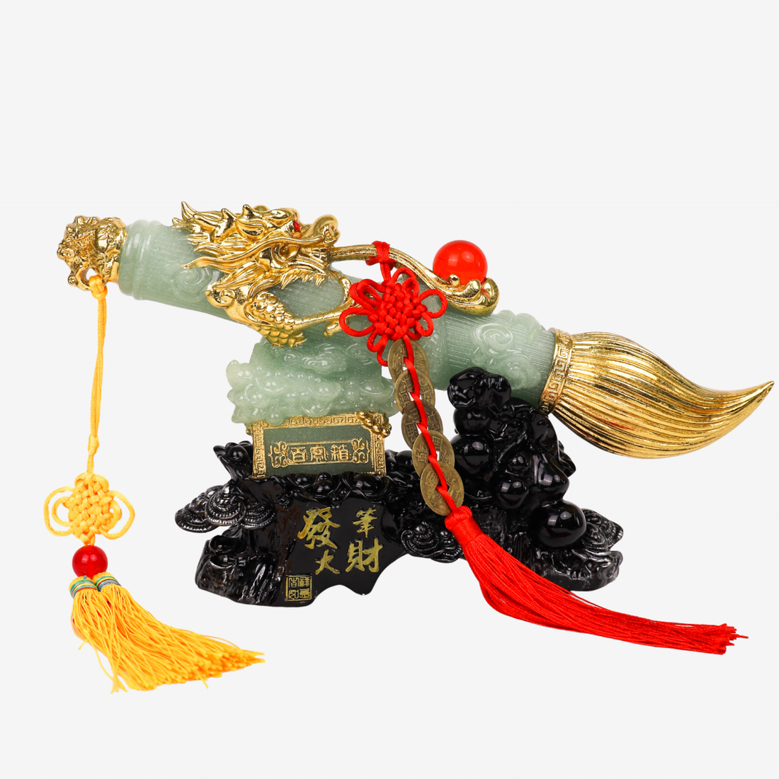 Elegant Jade Calligraphy Brush for Intellect 31cm