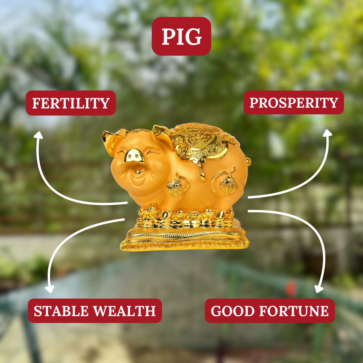 Easy Life Golden Pig of Prosperity 38cm