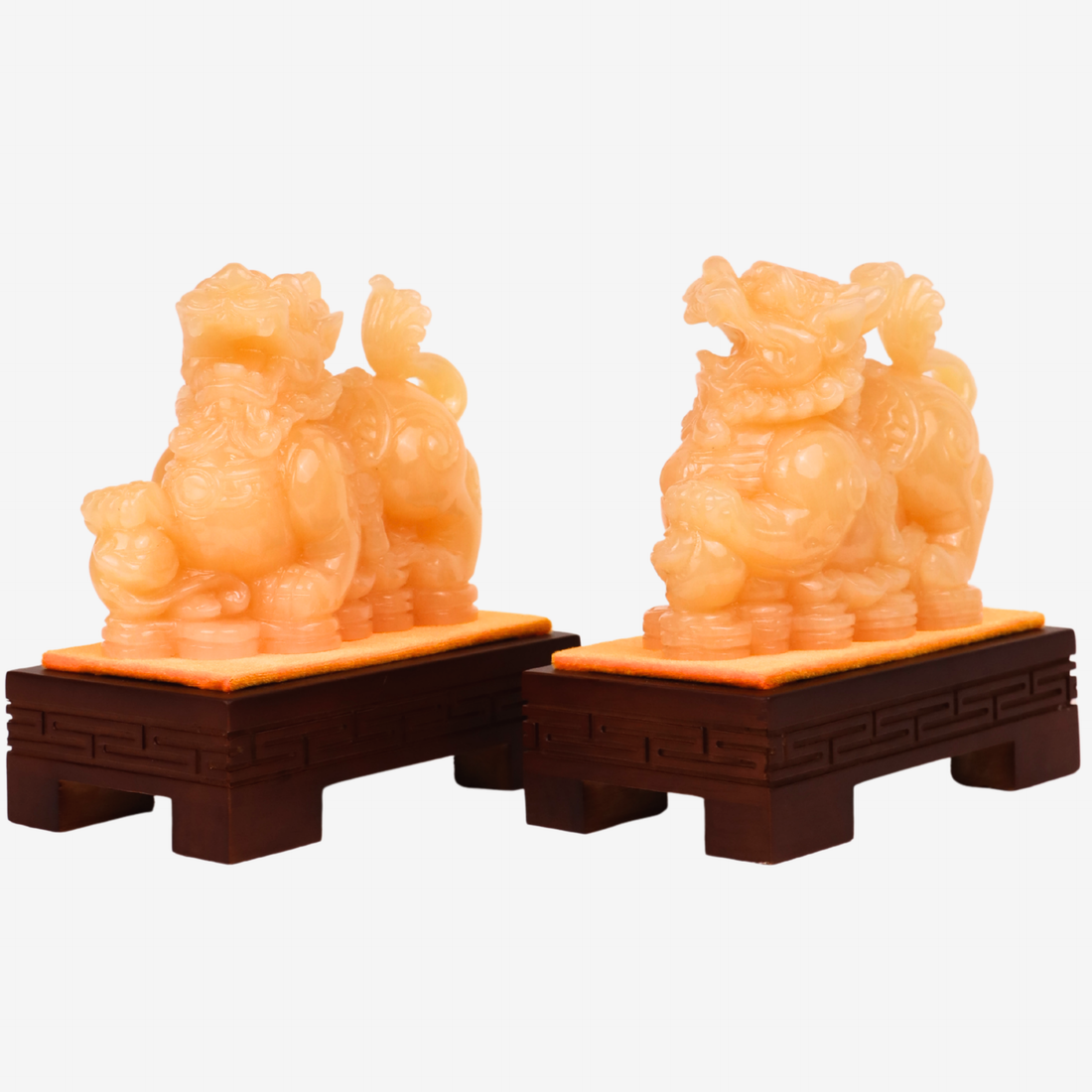 "Prevent Money Loss" - Jade Pi Yao Pair 20cm