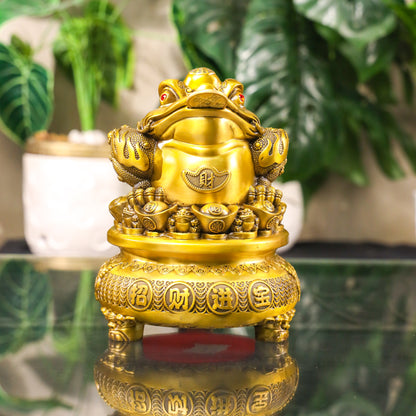 Grand Brass Money Frog of Endless Blessings 24cm