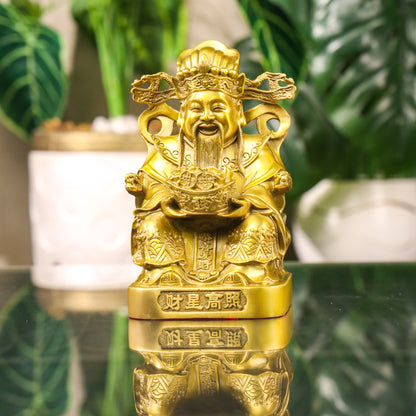 Brass Cai Shen the God of Wealth 21cm