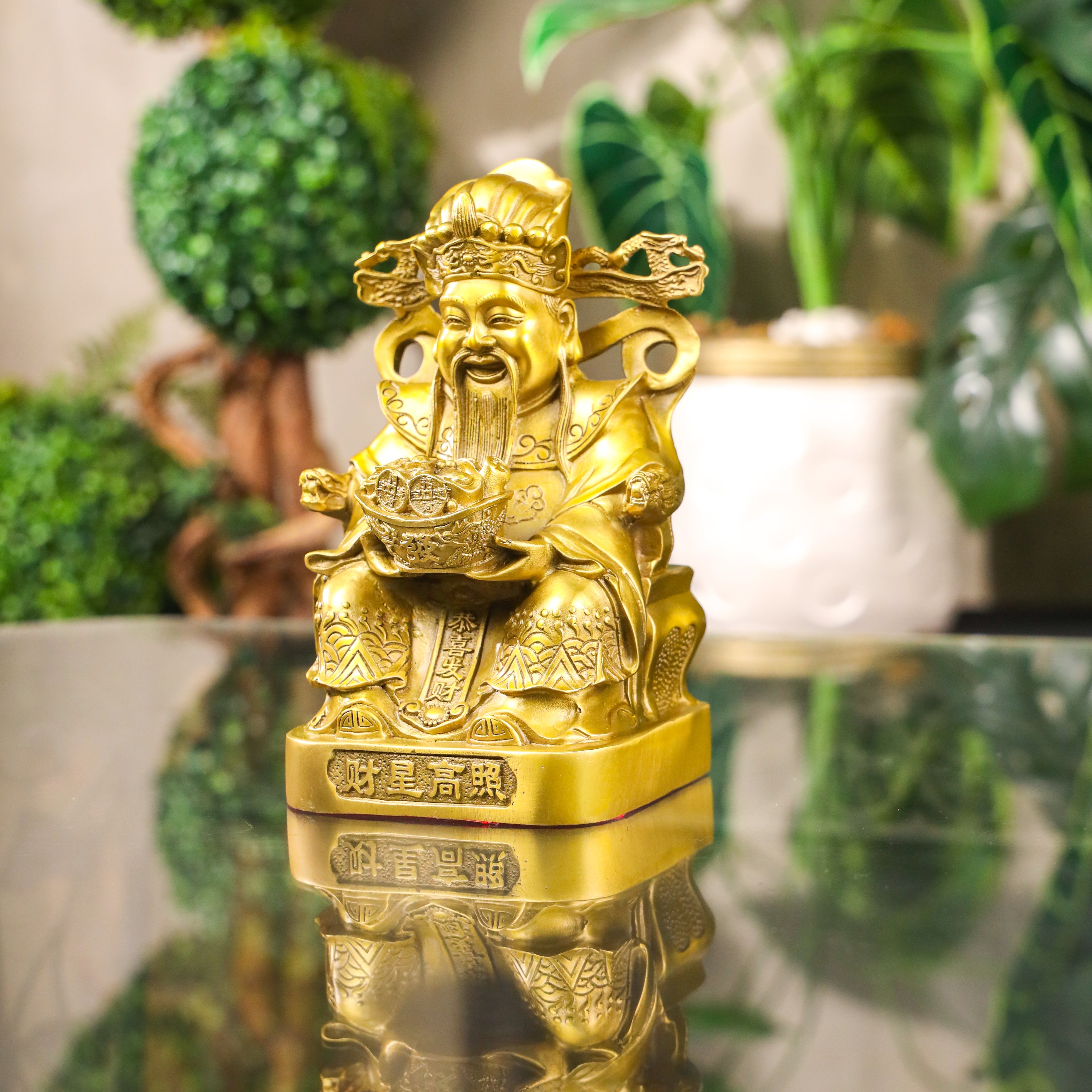 Brass Cai Shen the God of Wealth 21cm