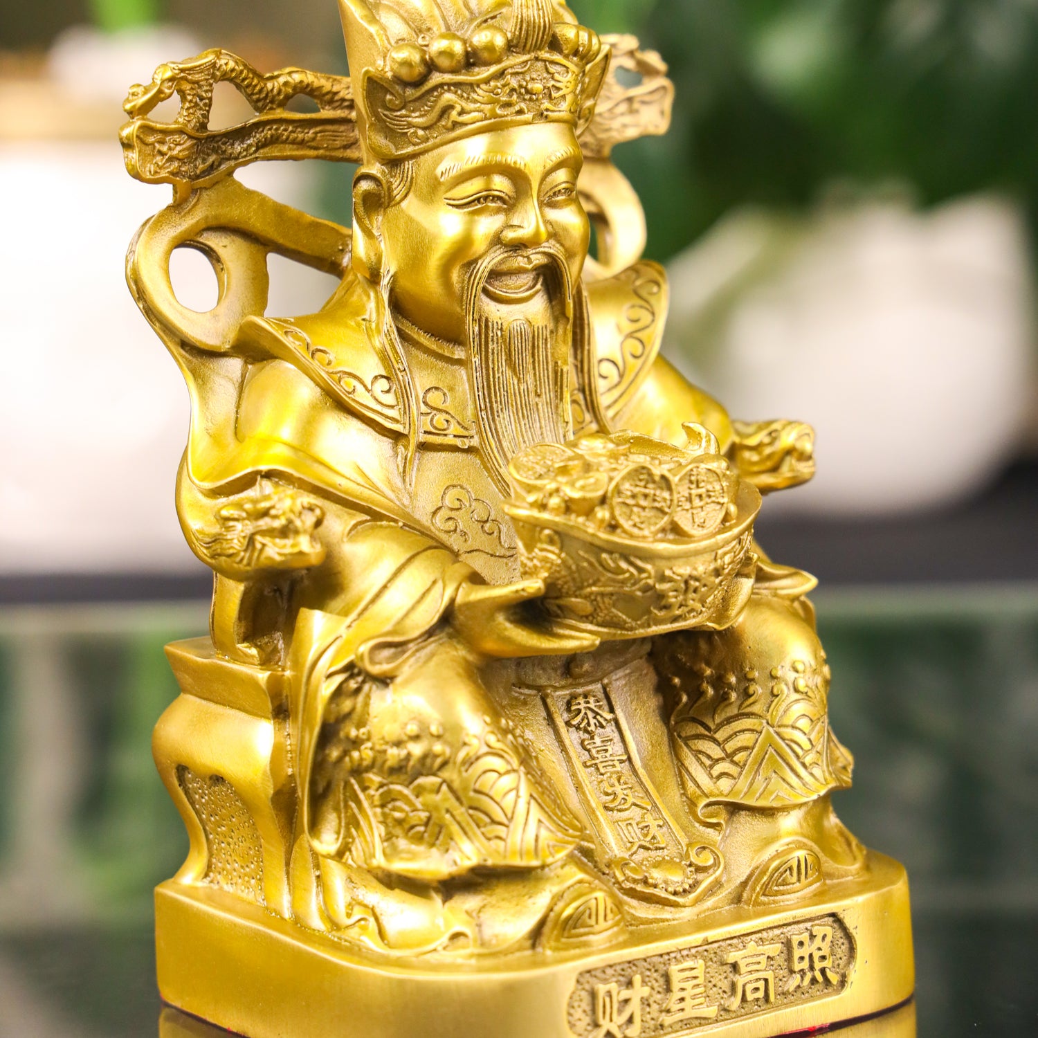 Brass Cai Shen the God of Wealth 21cm