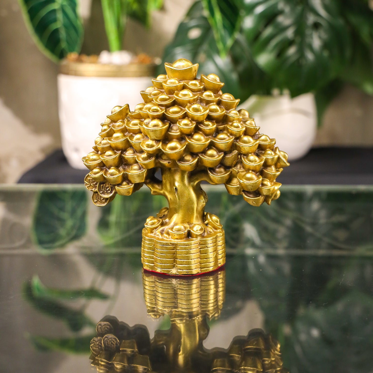 Strong as Metal Brass Money Tree 18cm