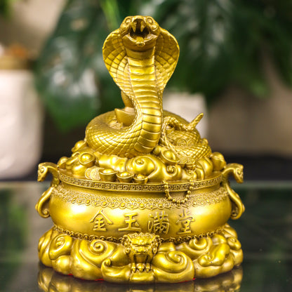 Brass Serpent of Sharp Success Snake 20cm