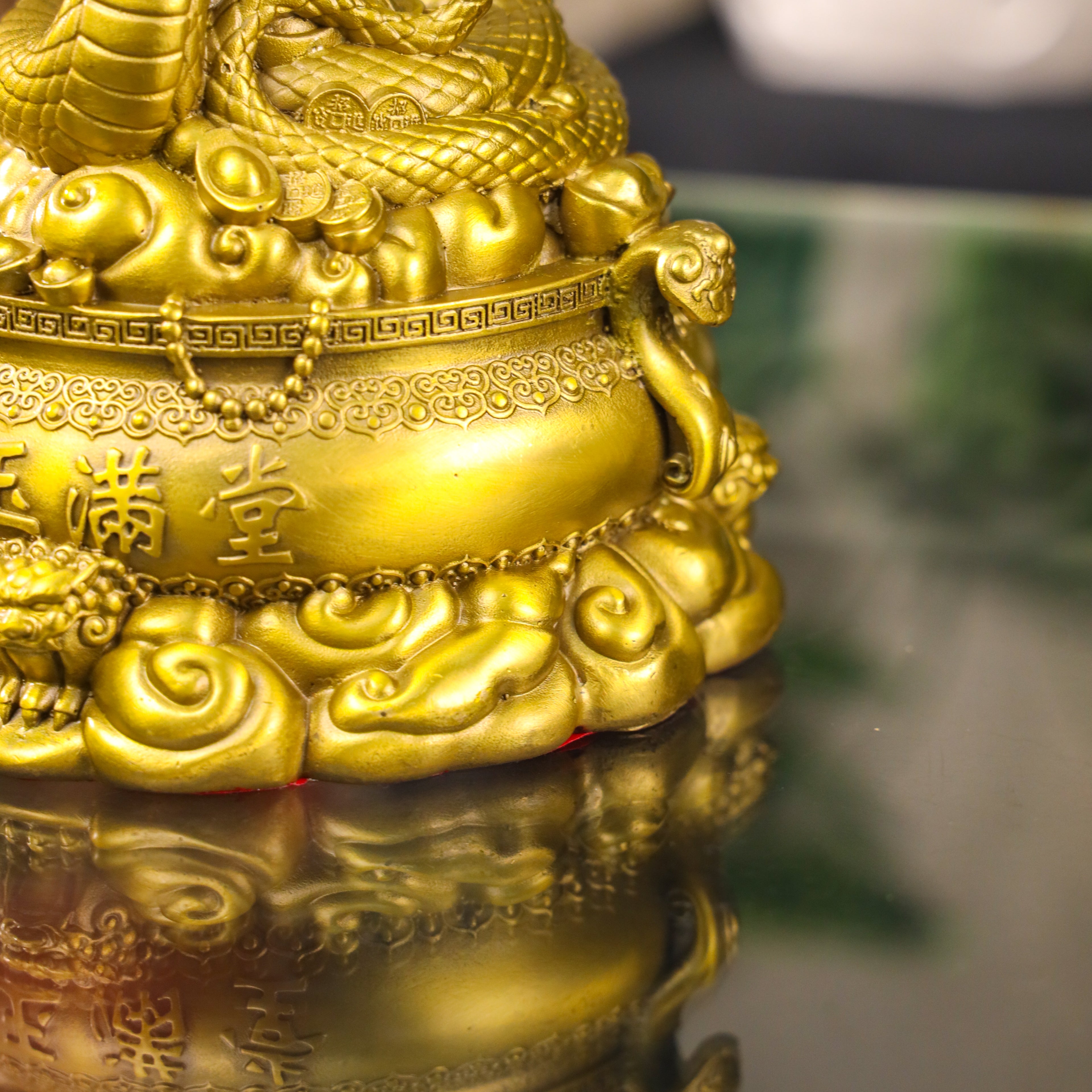 Brass Serpent of Sharp Success Snake 20cm