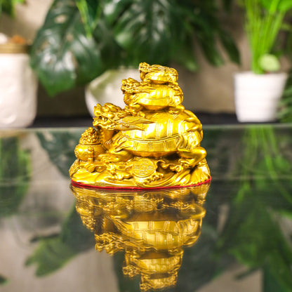 Three Generations of Success Dragon Turtle 15cm