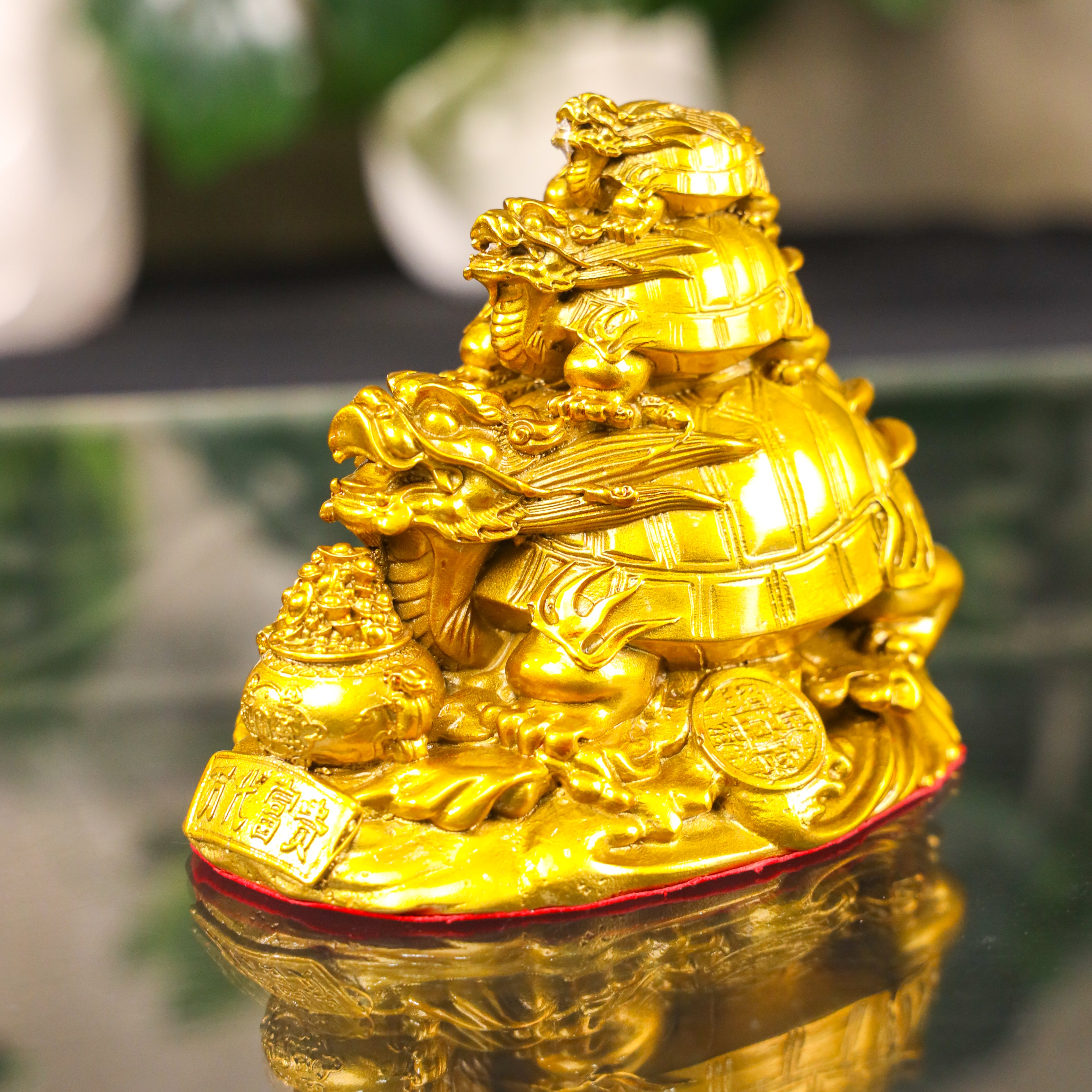 Three Generations of Success Dragon Turtle 15cm