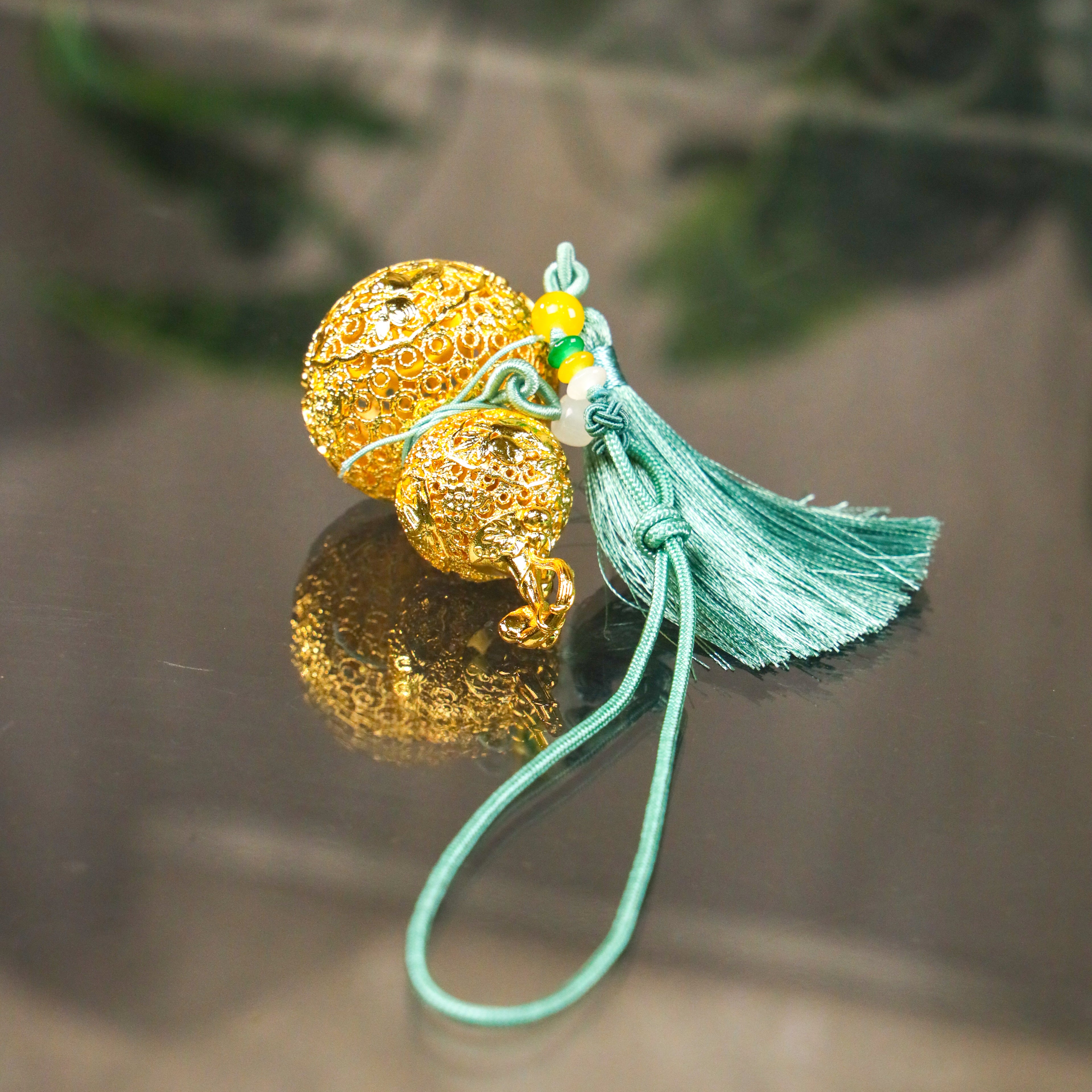 Lifelong Strength Brass Wu Lou Charm 8cm