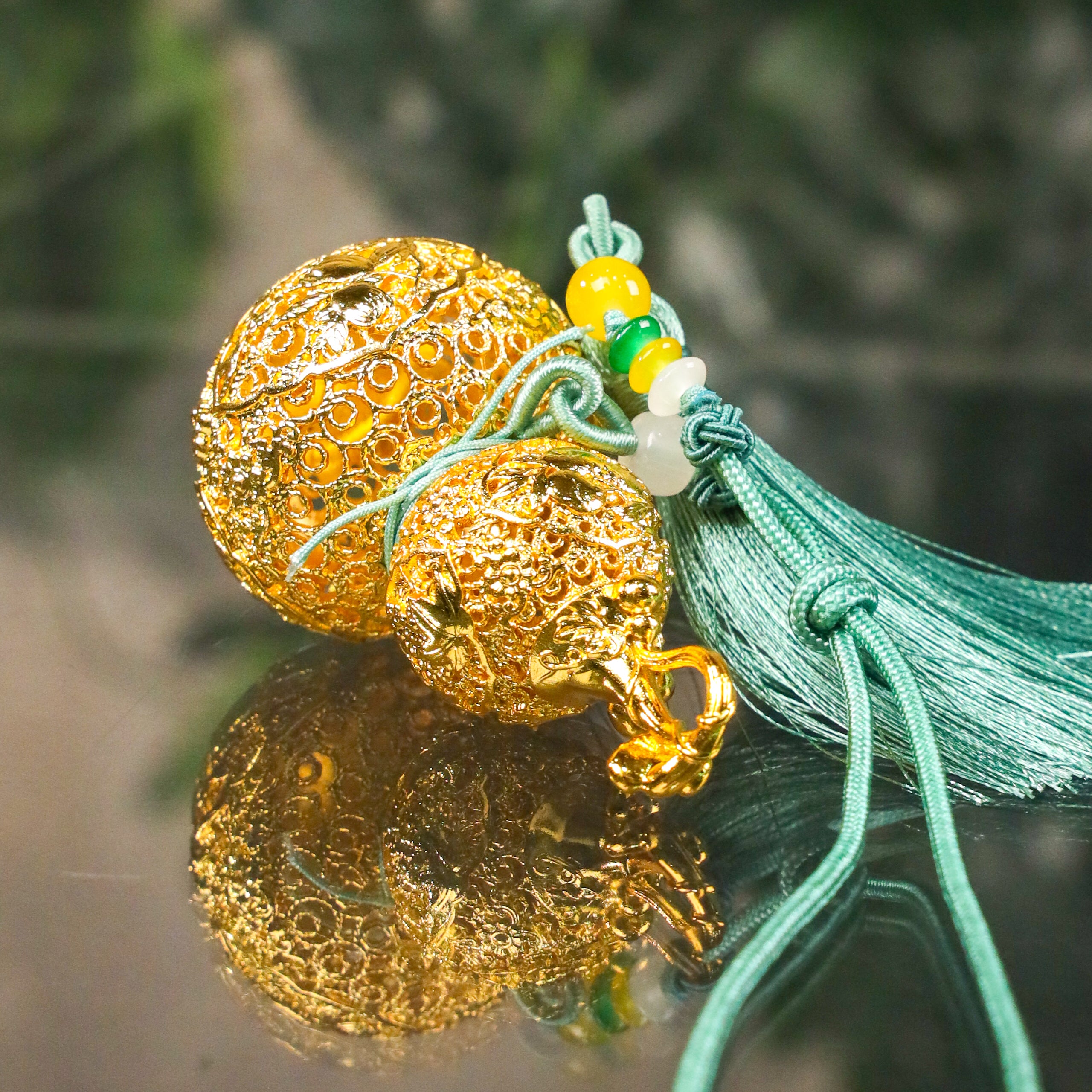 Lifelong Strength Brass Wu Lou Charm 8cm