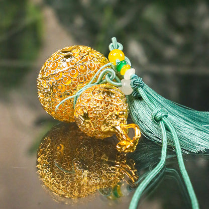 Lifelong Strength Brass Wu Lou Charm 8cm