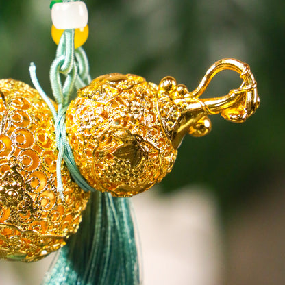 Lifelong Strength Brass Wu Lou Charm 8cm