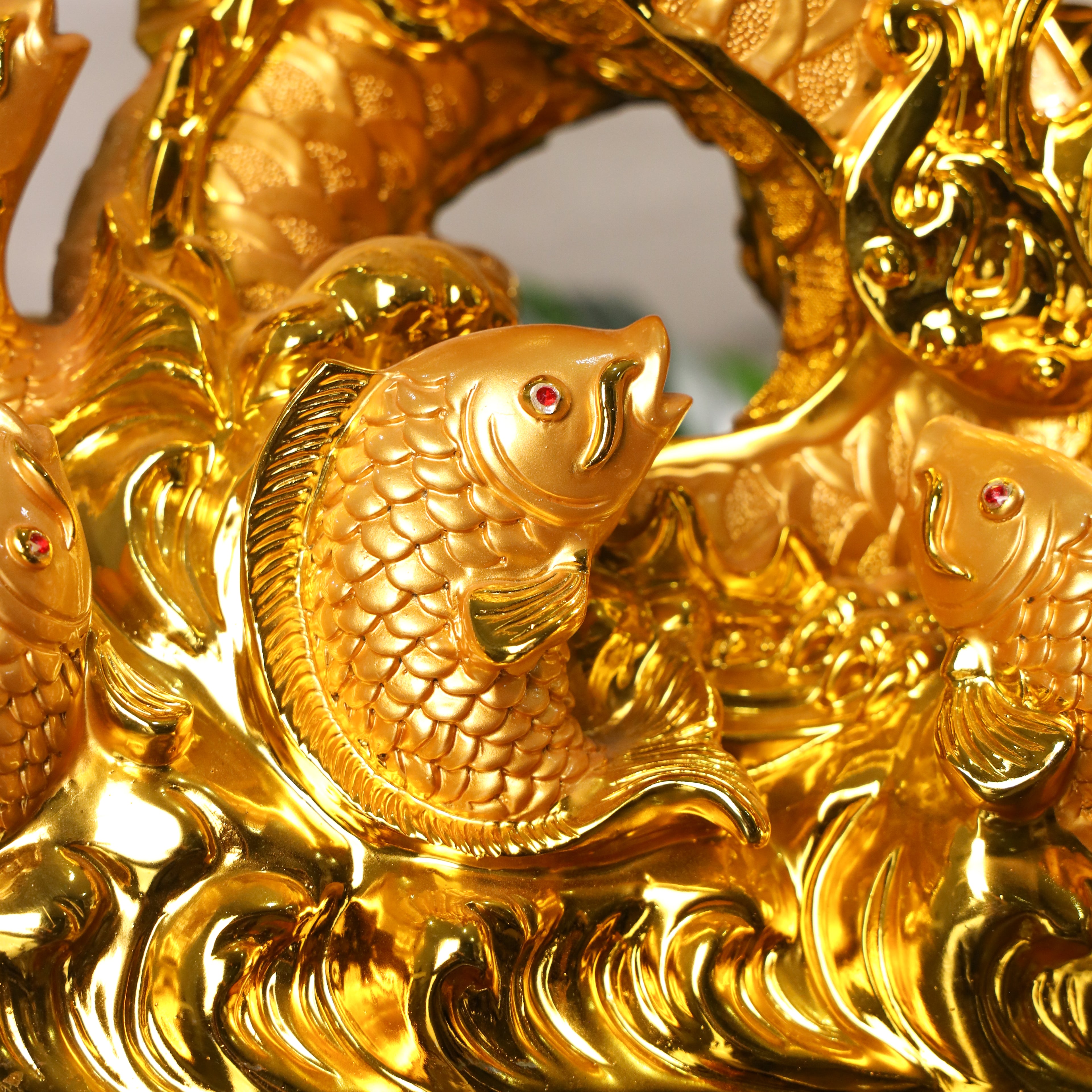 Eight Treasures Dragon with Arowanas 47cm