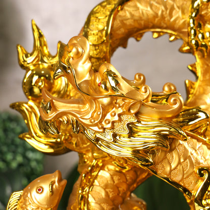 Eight Treasures Dragon with Arowanas 47cm