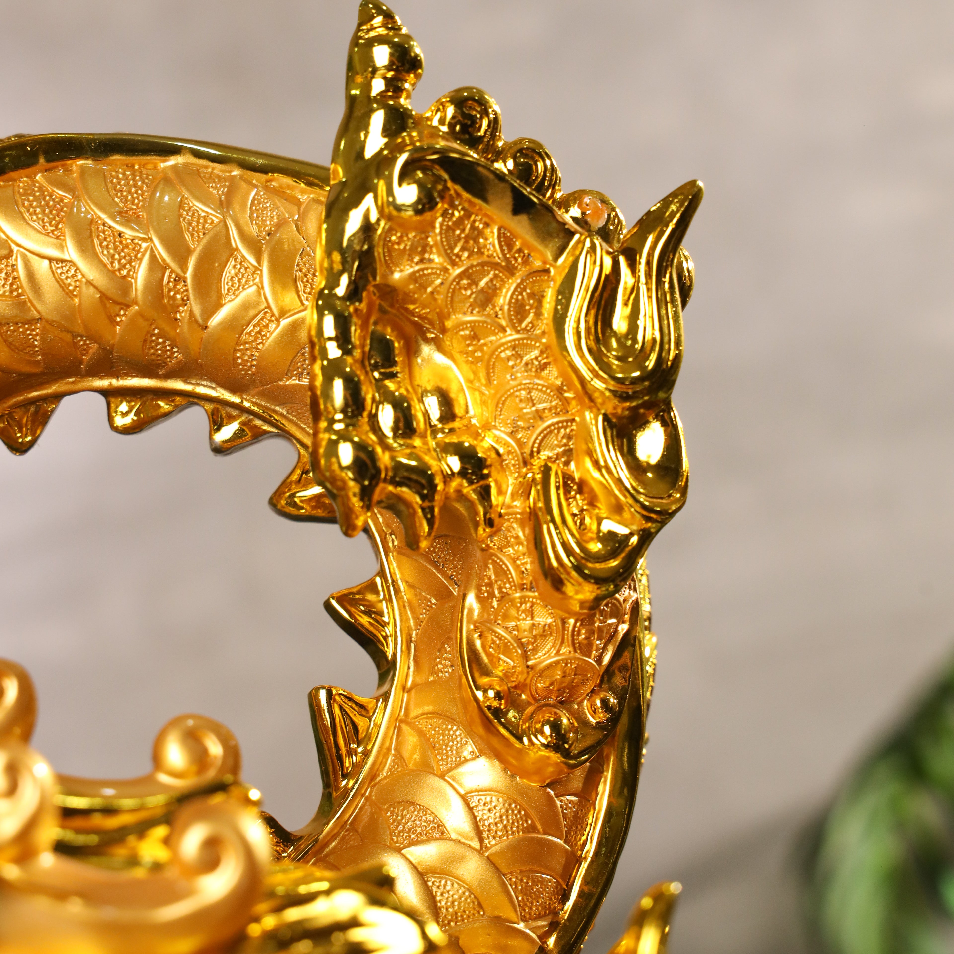 Eight Treasures Dragon with Arowanas 47cm