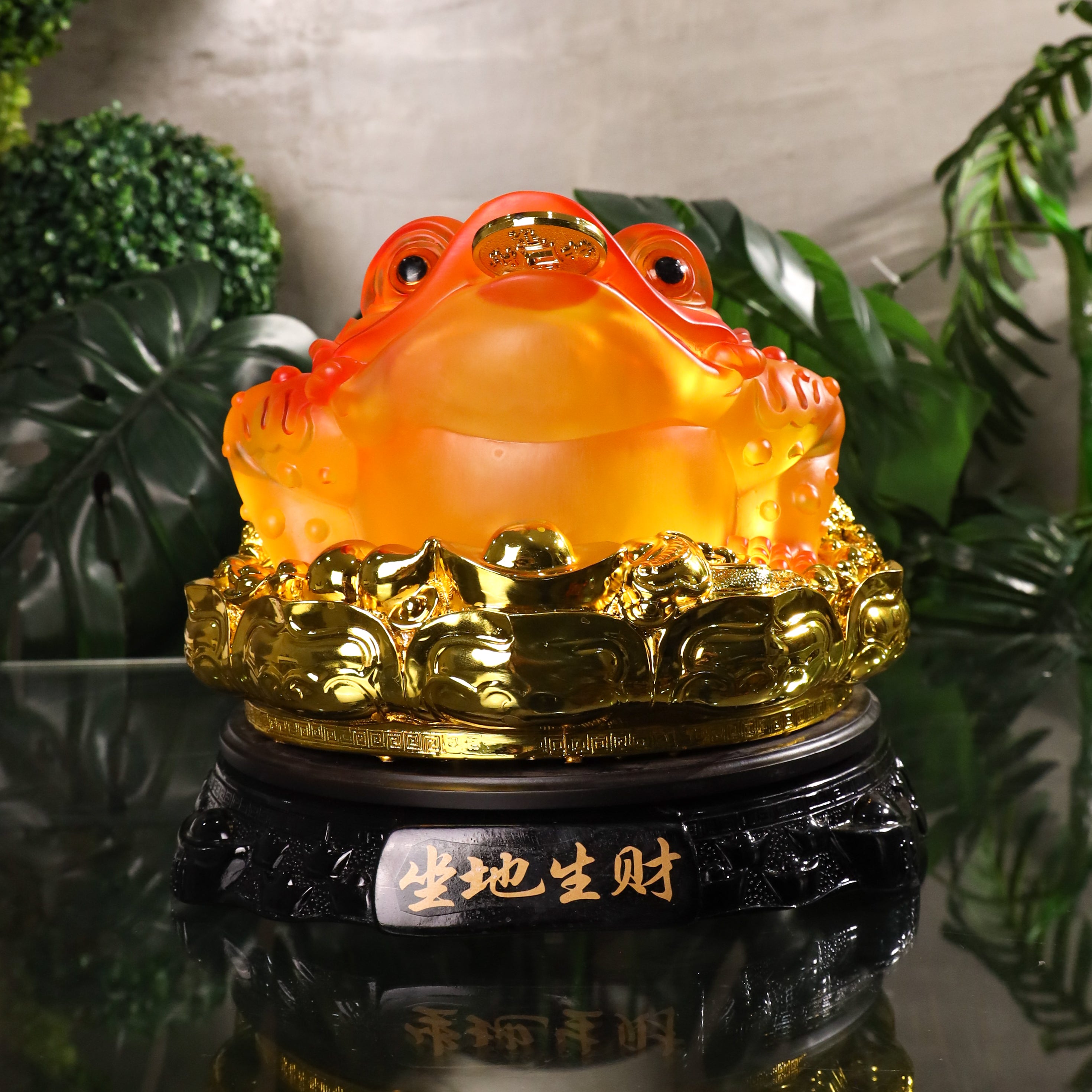 Amber Glow Money Frog of Wealth 25cm