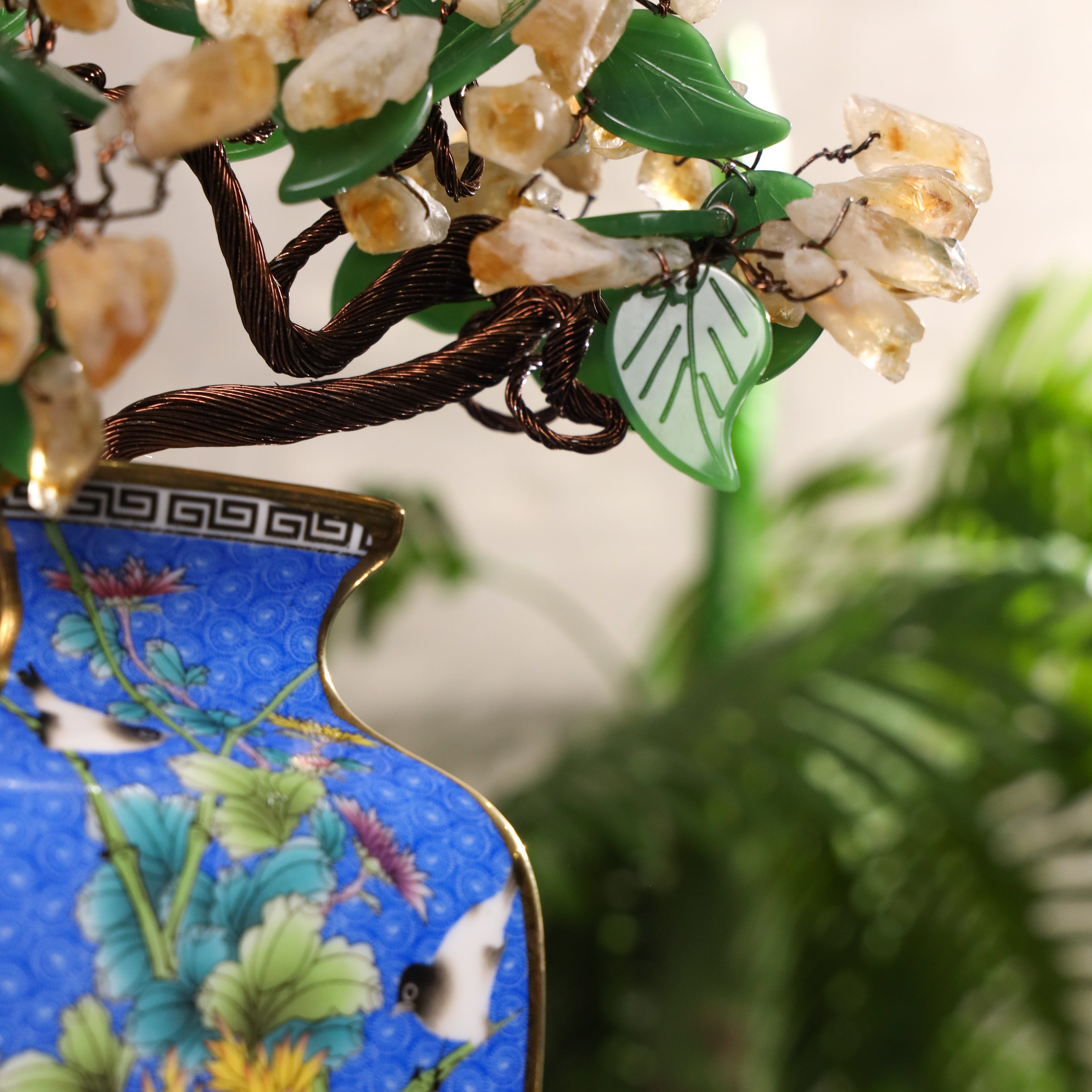 Imperial Citrine Rocks Vase of Rich Blessings 40cm