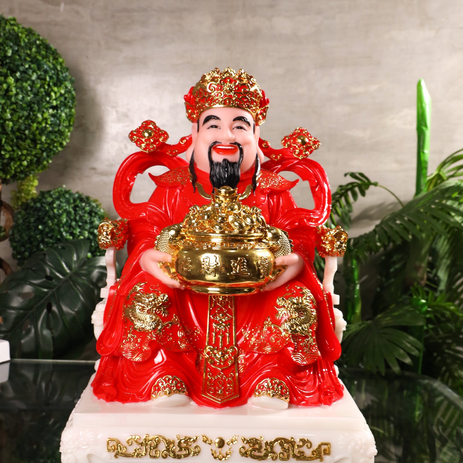 Red God of Wealth of Great Fortune 48cm