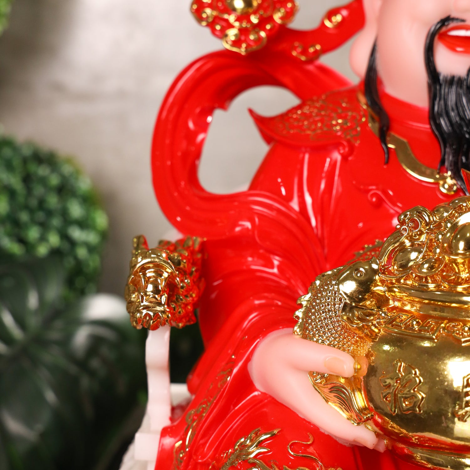 Red God of Wealth of Great Fortune 48cm