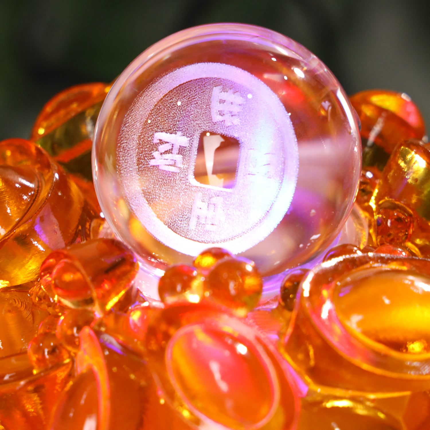 Radiant Orange Water Fountain of Riches 17cm