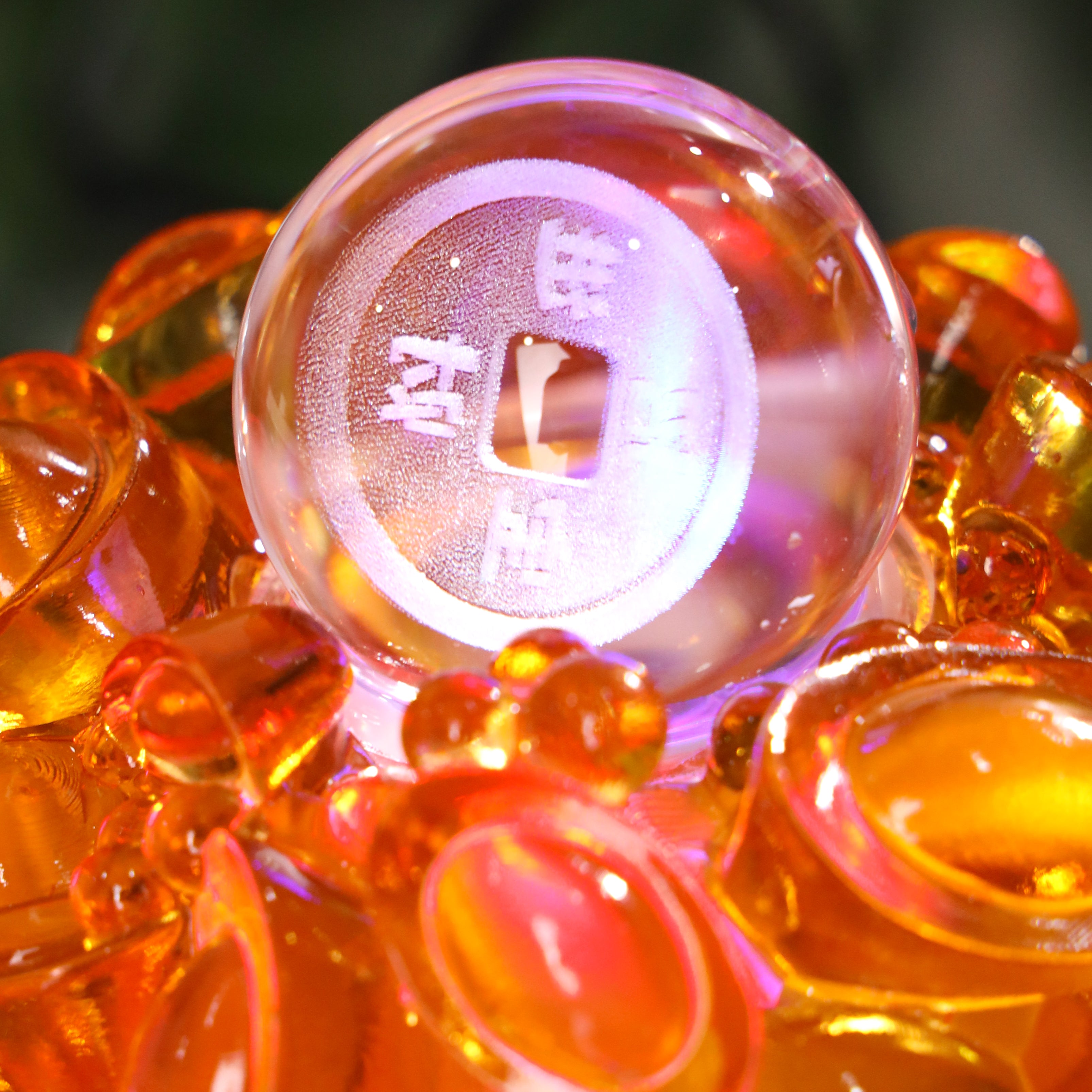 Radiant Orange Water Fountain of Riches 17cm