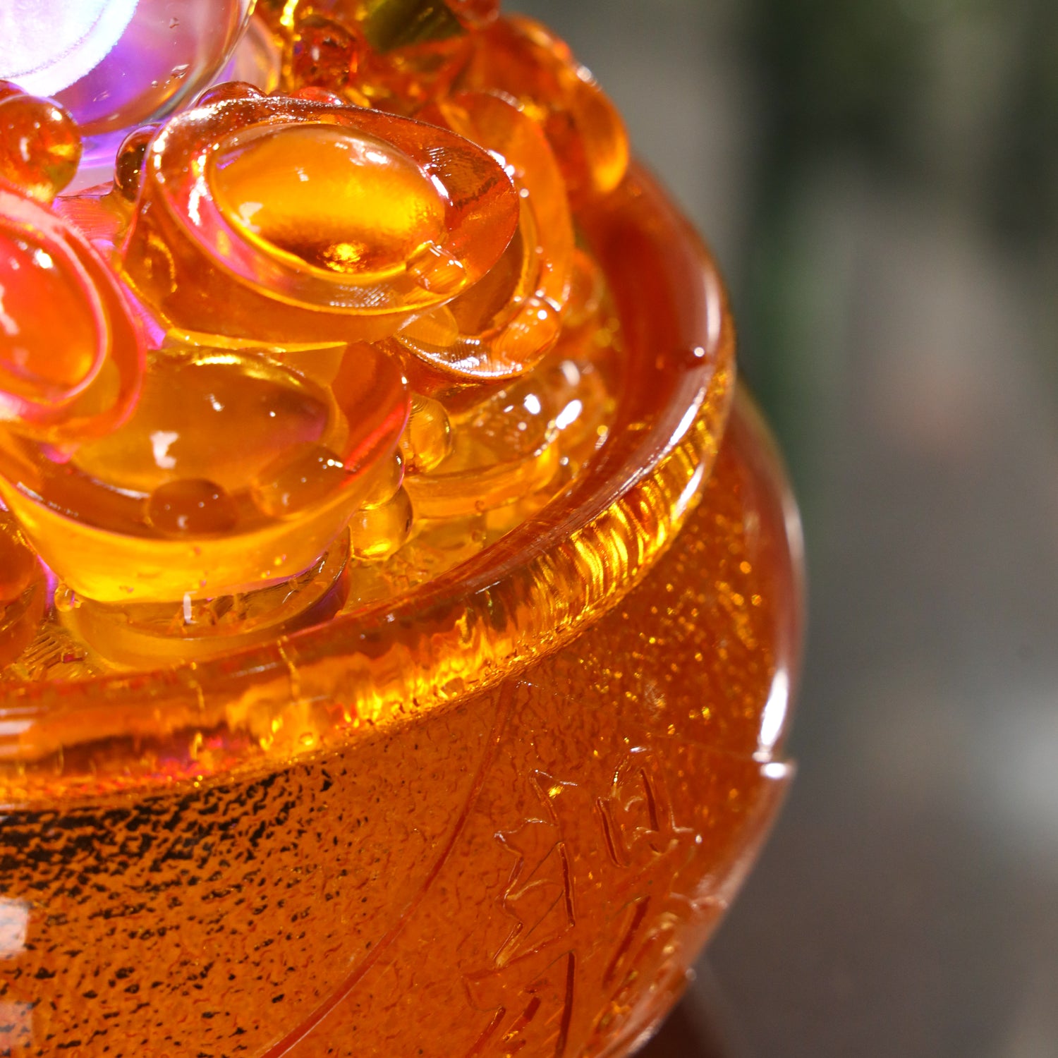 Radiant Orange Water Fountain of Riches 17cm