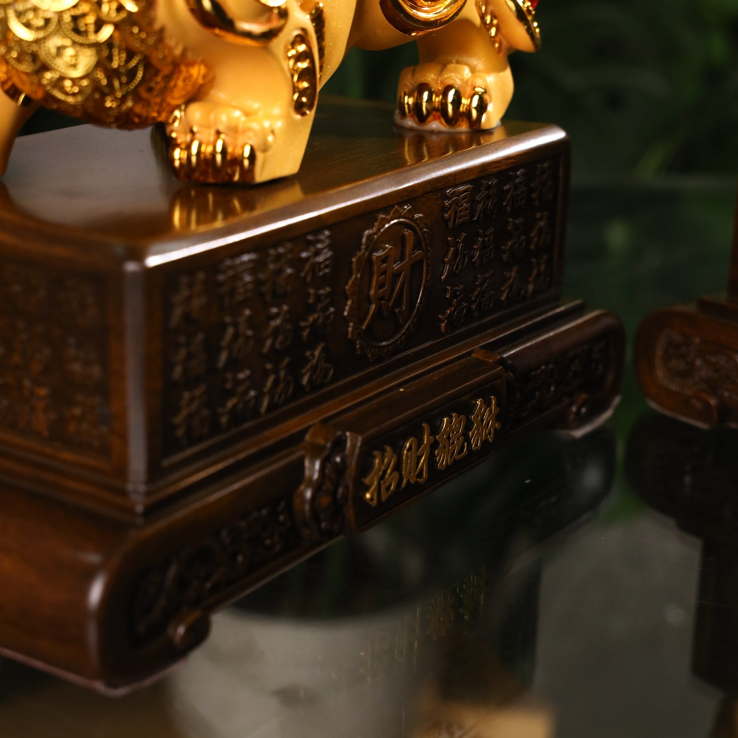 Golden Guardians of Fortune Pi Yao Pair 23cm