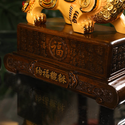 Golden Guardians of Fortune Pi Yao Pair 23cm