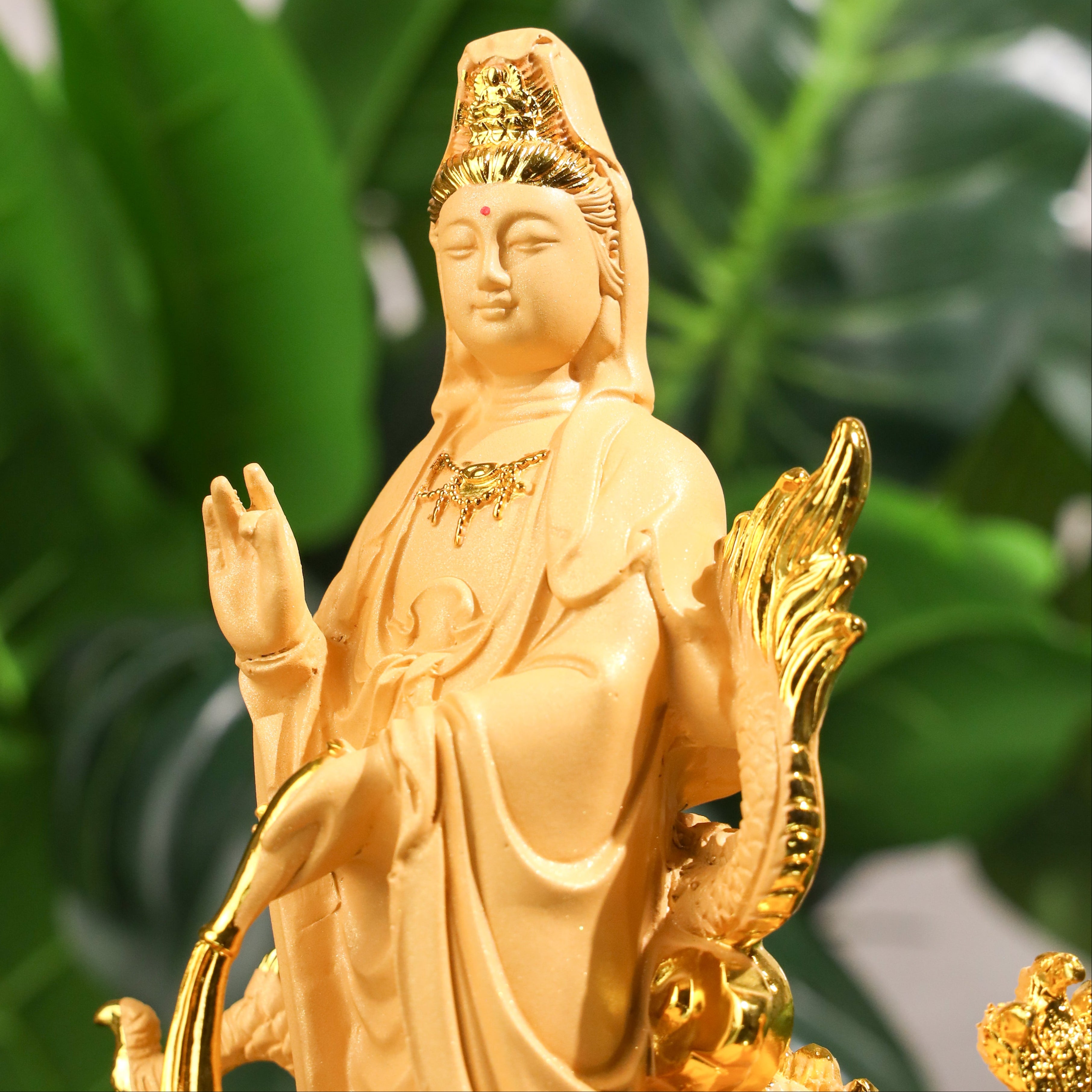 Guan Yin with Dragon for a Safe &amp; Stable Life 32cm